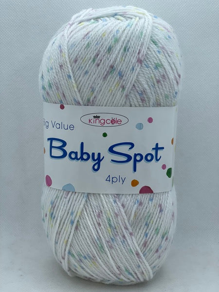 King Cole Big Value Baby Spot 4 Ply Baby Yarn 100g - Popsicle 3265 (Discontinued)