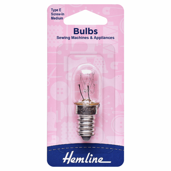 Hemline Sewing Machine Bulb Screw-In Medium Type E - H131.M