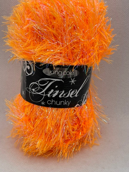 King Cole Tinsel Chunky Yarn 50g - Orangutan 1991