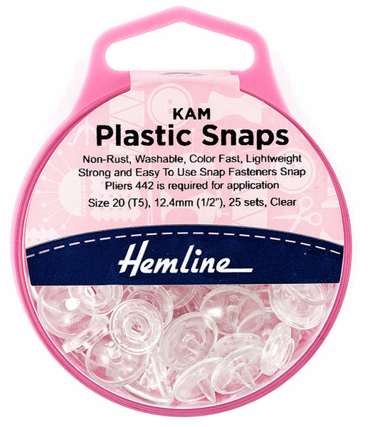 Hemline KAM Plastic Snaps - Clear H443.CLEA