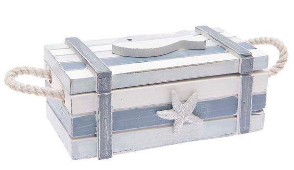 Wooden box maritime, 11x6x4.5 cm
