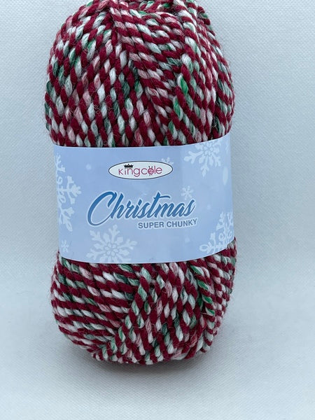 King Cole Christmas Super Chunky Yarn 100g - Santa 6101