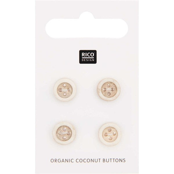 Rico Organic Coconut Buttons 10mm 4pcs - 500180