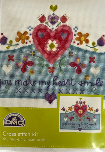 DMC Cross Stitch Kit - You Make My Heart Smile BK1658