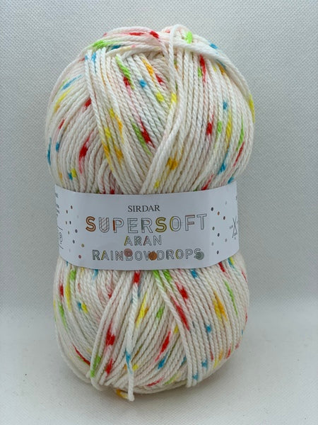 Sirdar Snuggly Supersoft Rainbow Drops Aran Baby Yarn 100g - Smarty 0857