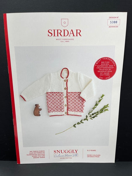 Sirdar Snuggly Cashmere Merino Silk 4ply Baby Pattern - Cardigan 5388
