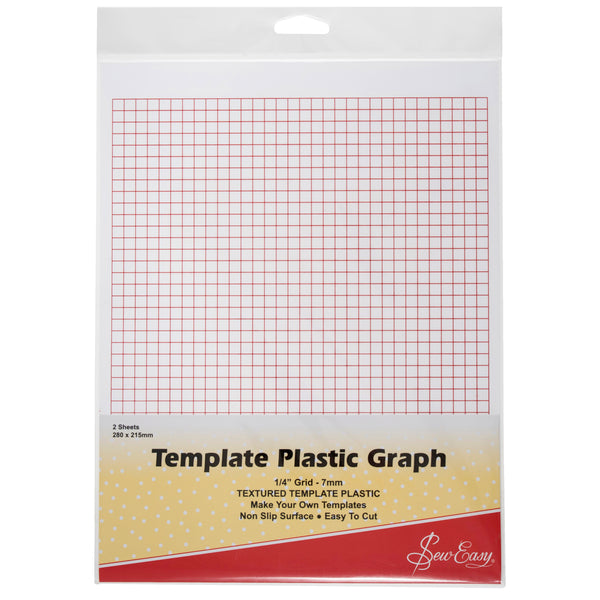 Sew Easy Template Plastic Graph - 280mm x 215mm 2 Sheets - ER397