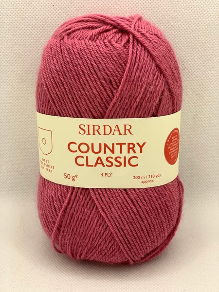 Sirdar Country Classic 4 Ply Yarn 50g - Pink 957