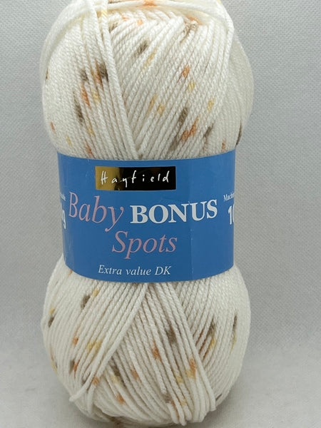 Hayfield Baby Bonus Spots DK Baby Yarn 100g - Sandcastle 0202