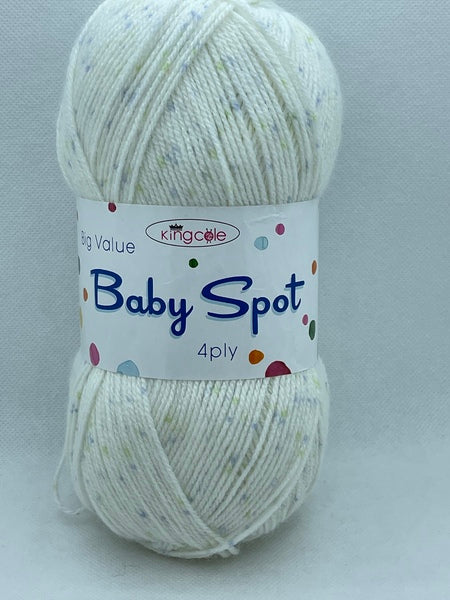 King Cole Big Value Baby Spot 4 Ply Baby Yarn 100g - Bluebird 2551 (Discontinued)