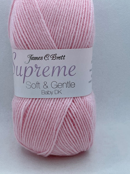 James C. Brett Supreme DK Baby Yarn 100g - Soft Pink SNG18 (Discontinued)