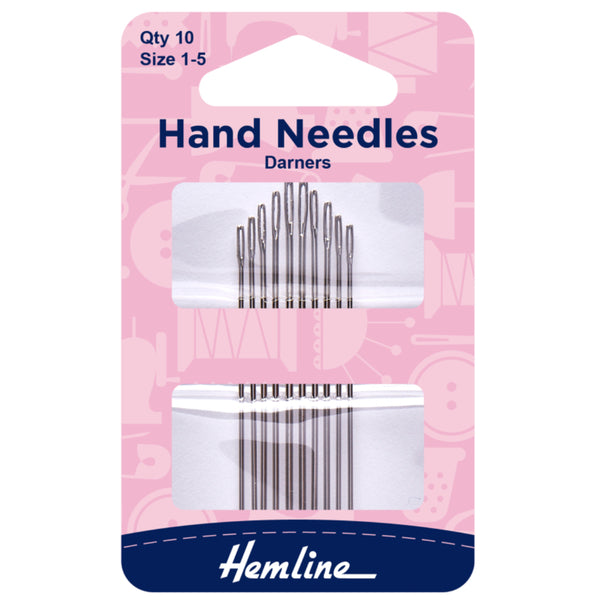 Hemline Hand Needles Darners Size 1-5 - H204.15