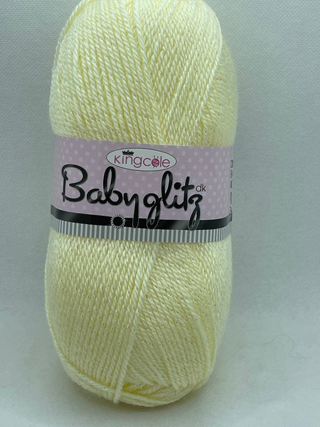 King Cole Baby Glitz DK Baby Yarn 100g - Lemon 101