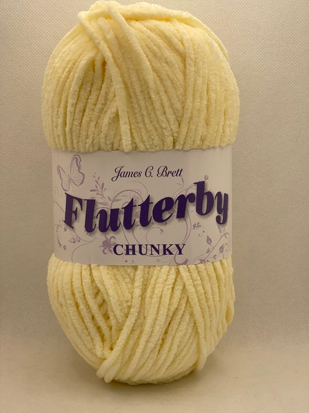 James C. Brett Flutterby Chunky Yarn 100g - Lemon B09