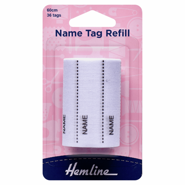 Hemline Name Tag Refill 36 Tags - H293.TR