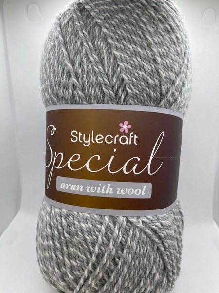 Stylecraft Special Aran With Wool Yarn 400g - Grey Marl 7043 - BoS