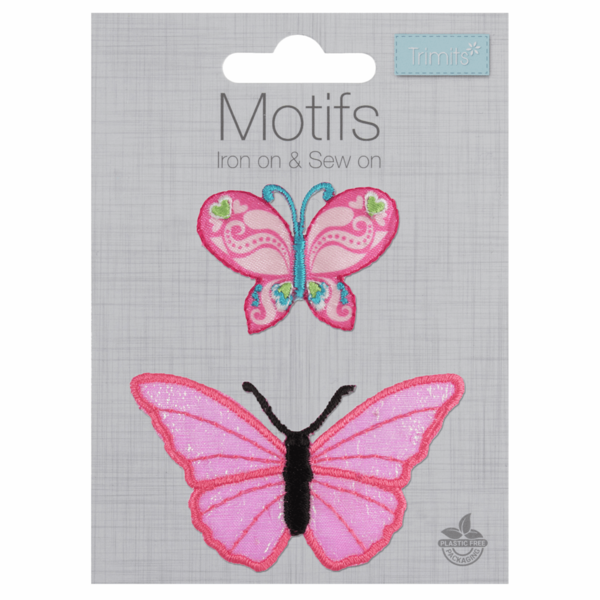 Motif - 2 Pink Butterflies - CFM2\056