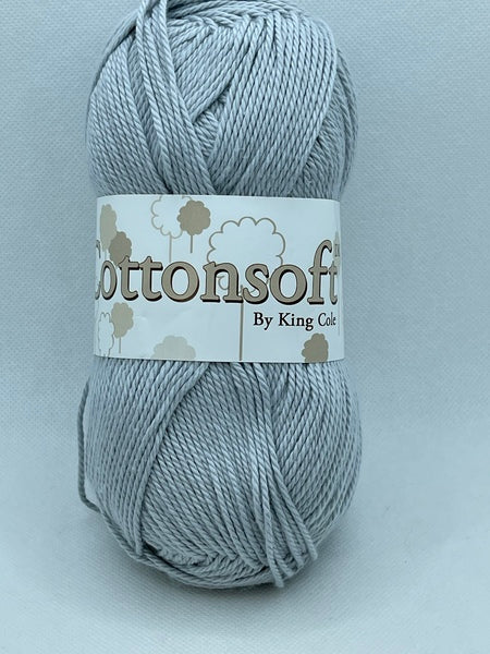 King Cole Cottonsoft DK Yarn 100g - Silver 782