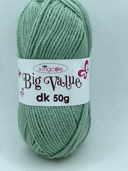 King Cole Big Value DK Yarn 50g - Sage 3445 BoS