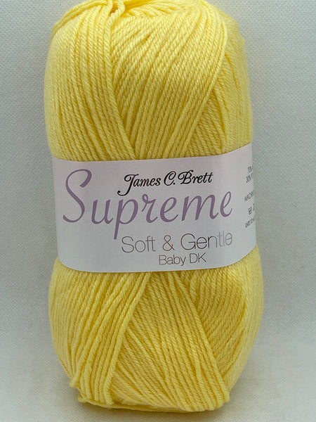James C. Brett Supreme DK Baby Yarn 100g - Yellow SNG20 (Discontinued)