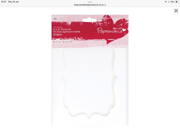 Aperture Cards and Envelopes Tri Fold 6” x 8” White - PMA 151601