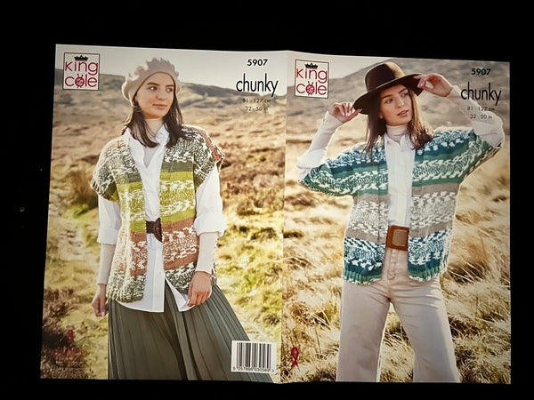 King Cole Knitting Pattern - Ladies Chunky - Nordic Chunky - 5907