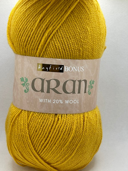 Hayfield Bonus With Wool Aran Yarn 400g - Mustard 0768 Bos