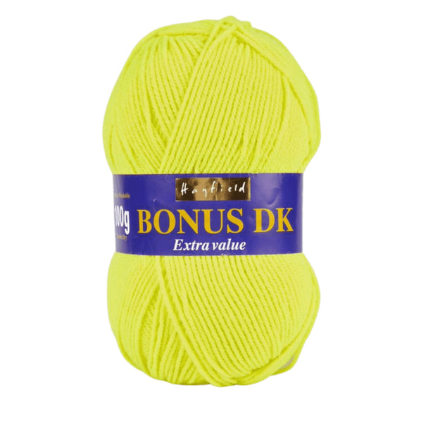 Hayfield Bonus DK Yarn 100g - Neon Yellow 0550