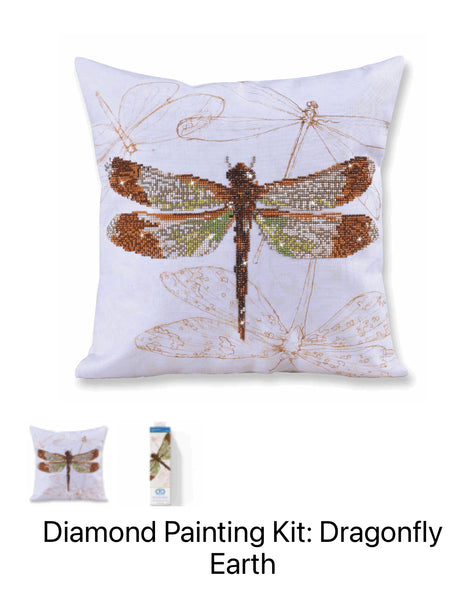 Diamond Painting Cushion Kit - Dragonfly Earth DD16.001