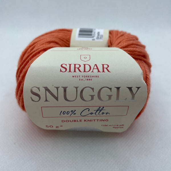 Sirdar Snuggly 100% Cotton DK Baby Yarn 50g - Orange 753