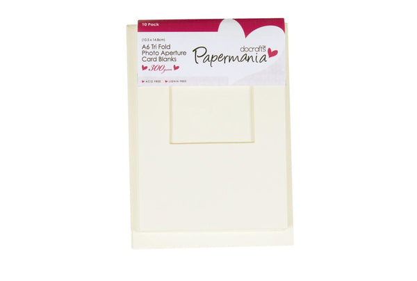 Aperture Cards and Envelopes Tri Fold A6 Cream Pack of 10 - PMA 150108