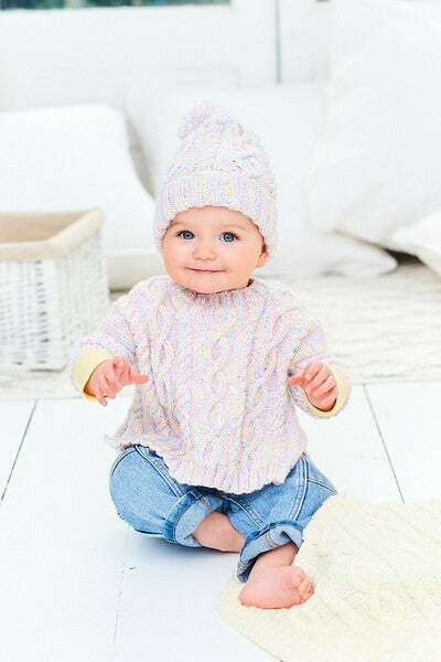 Knitting Pattern Poncho, Hat & Blanket Set in Stylecraft Sweet Dreams & Bambino DK 9975