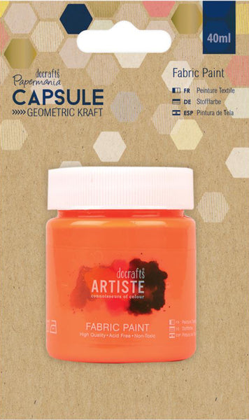 Fabric Paint Capsule 40ml Neon Orange - PMA 550608