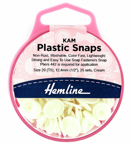 Hemline KAM Plastic snaps Cream H443.CREA