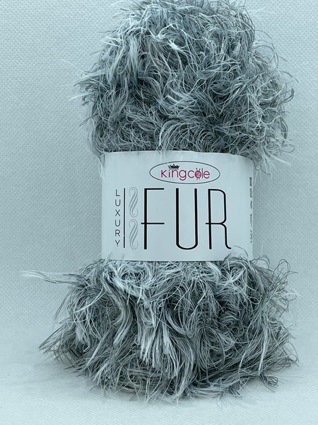 King Cole Luxury Fur Aran Yarn 50g - Chinchilla 4211
