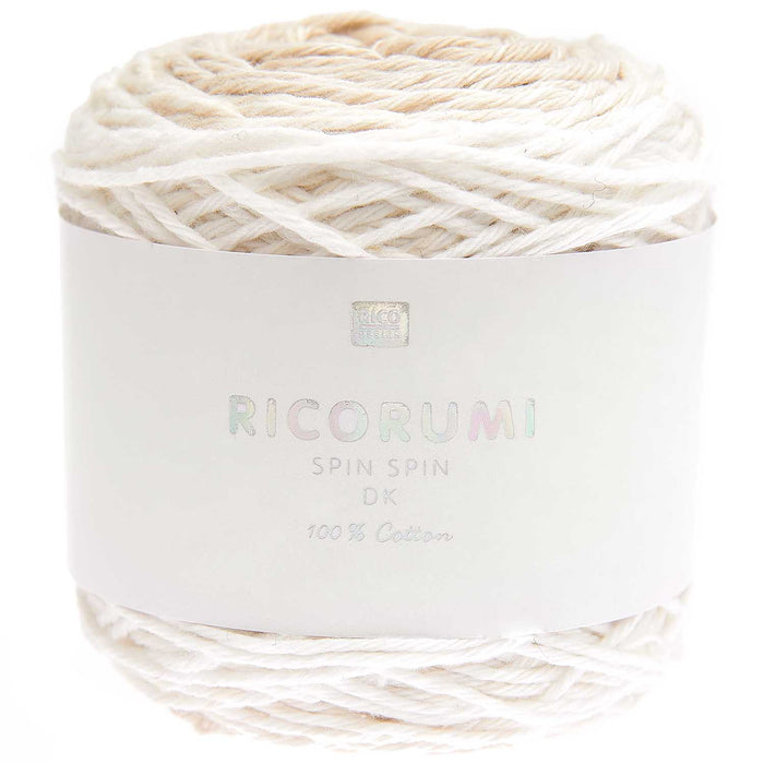 Rico Ricorumi Spin Spin DK Yarn 50g - Ecru 001