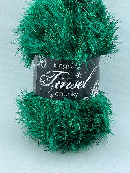 King Cole Tinsel Chunky Yarn 50g - Emerald 216