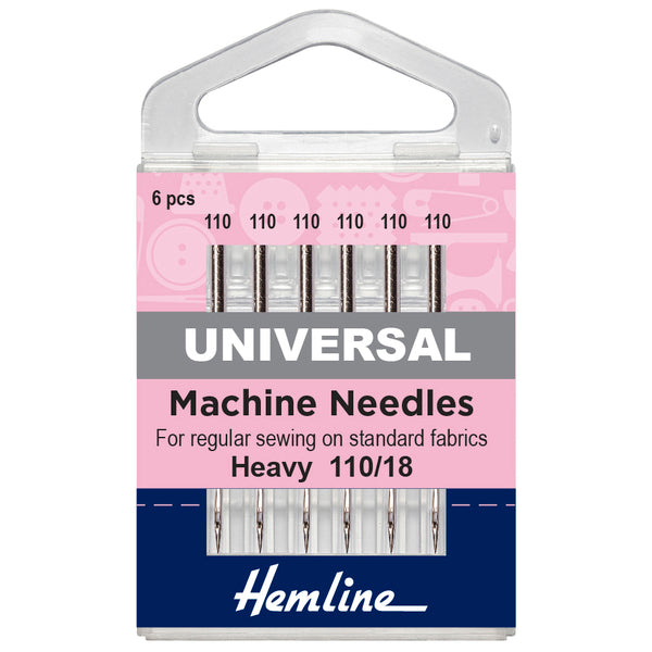 Hemline Sewing Machine Needles Universal Heavy 110/18 - H100.110
