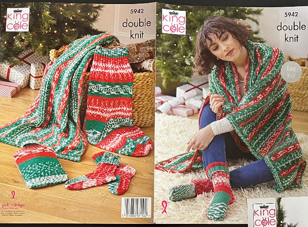 Knitting Pattern Accessories - King Cole Fjord DK - 5942 BoS/Mhd