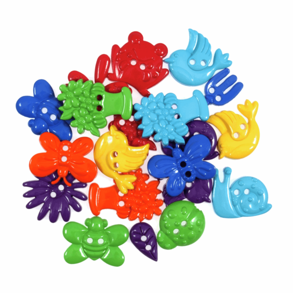 Trimits Buttons Novelty Rainbow Garden 20g - B6408/M25