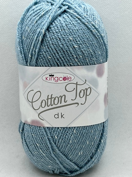 King Cole Cotton Top DK Yarn 100g - Blue 4218