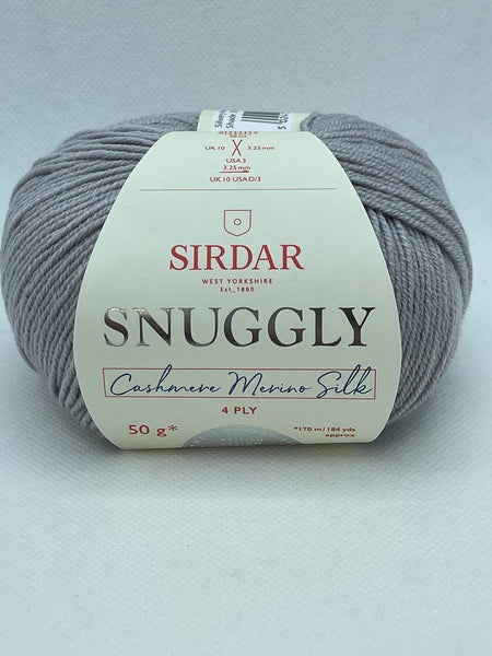 Sirdar Snuggly Cashmere Merino Silk 4 Ply Baby Yarn 50g - Silvery Moon 306