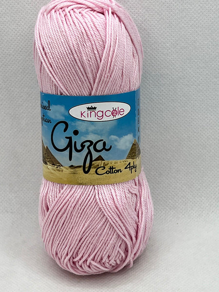 King Cole Giza Cotton 4 Ply Yarn 50g - Pink 2192