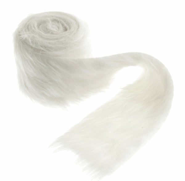 Faux Fur Trim 2m x 80mm White - EH016