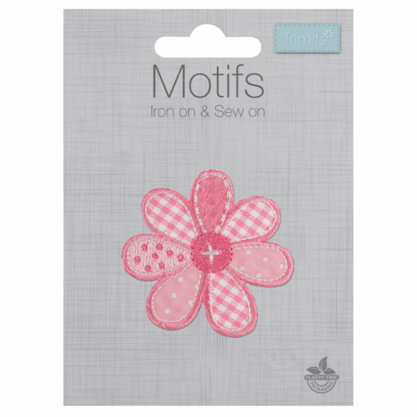 Motif - Pink Patchwork Flower - CFM2/054