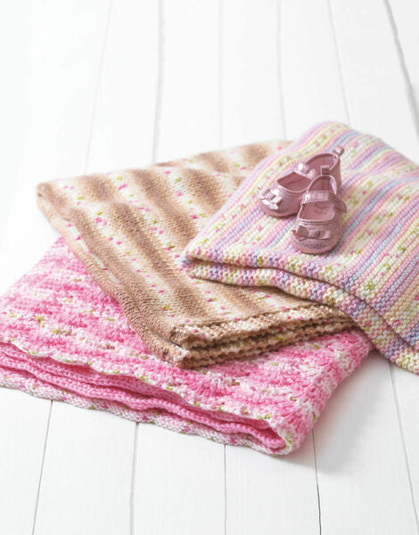 Knitting Pattern Baby Blankets Hayfield Baby Blossom Chunky 4676