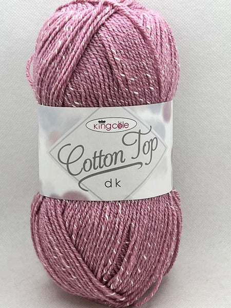 King Cole Cotton Top DK Yarn 100g - Rose 4220