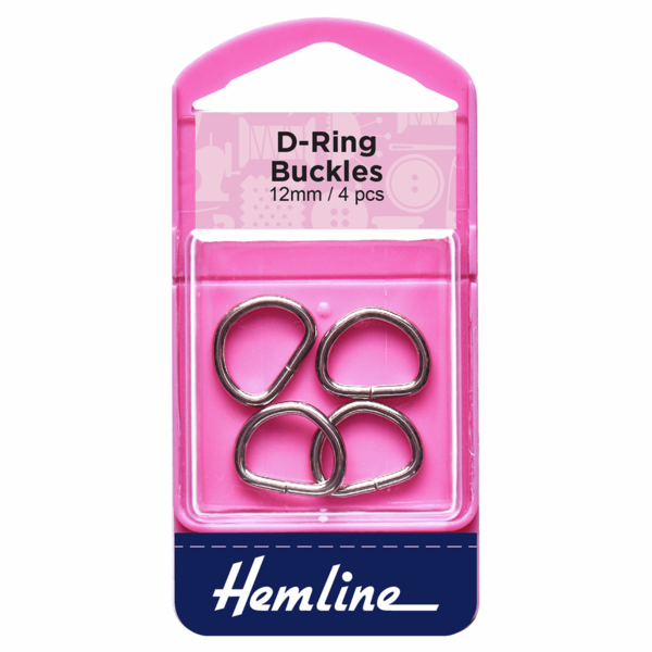 D Rings - 12mm Nickel - 4 Pieces - H462.12