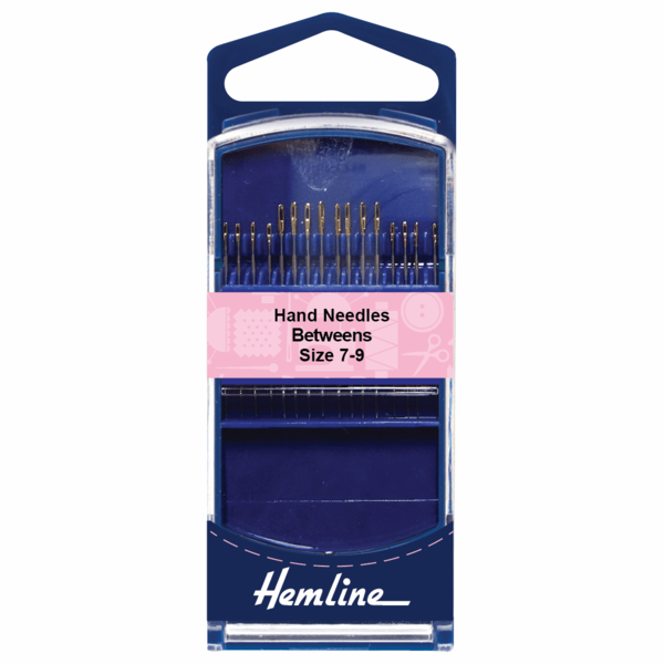 Hemline Premium Hand Needles Gold Eye Betweens Sizes 7-9 - H281G.79