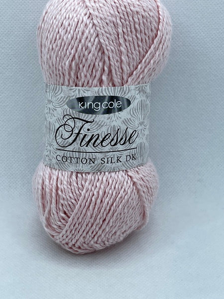 King Cole Finesse Cotton Silk DK 50g - Soft Pink 2812